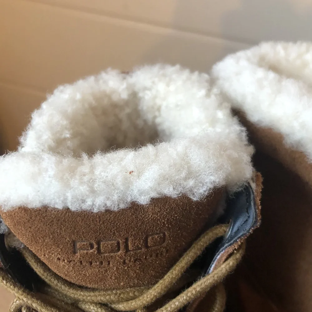Polo by Ralph Lauren Leather Shearling Boot Size 9
